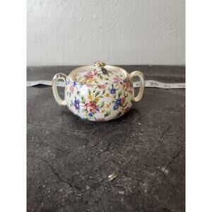 VINTAGE ROYAL WINTON Old‎ Cottage CHINTZ Sugar bowl ENGLAND
